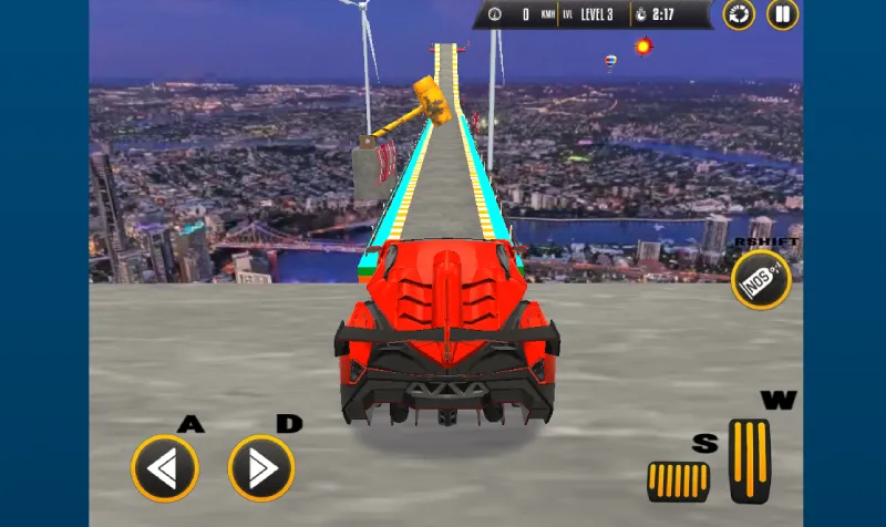 Interfaz del juego Mega Ramps Car Racing Games 3D