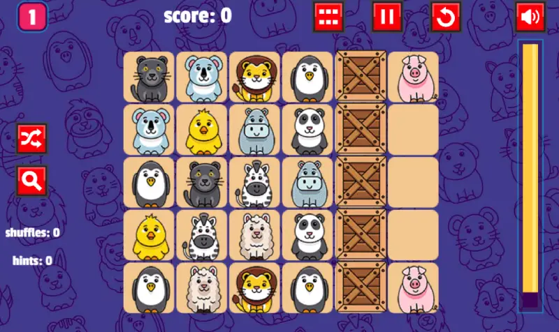 Interfaz del juego Paw Mahjong