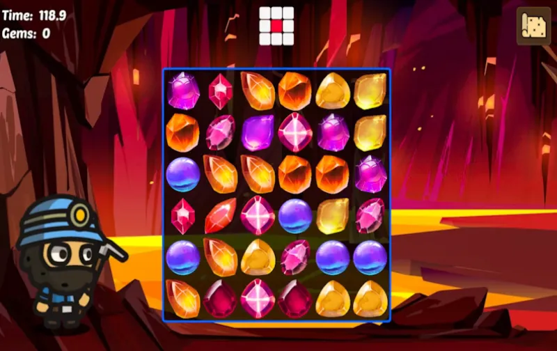 Gemmine Match 3, uno de los juegos match 3 que puedes jugar en PlayVry.
