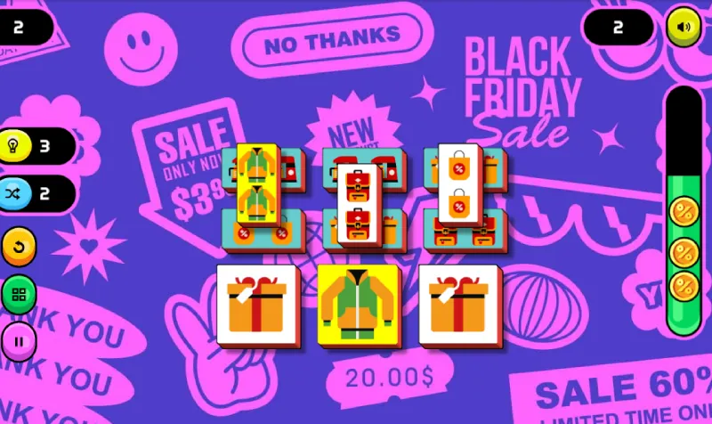 Un Mahjong con temática de Black Friday