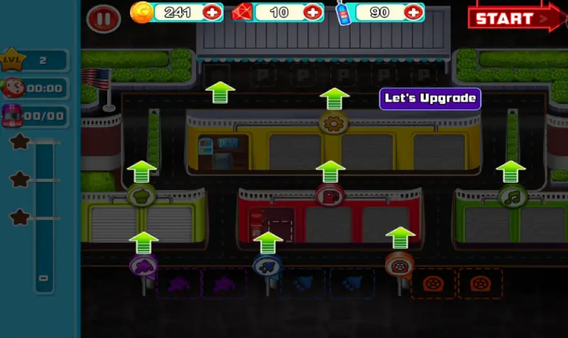 Mejora de las instalaciones del juego Car Garage Tycoon