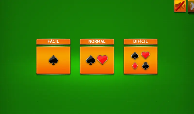 Los tres niveles de dificultad de Scorpion Solitaire